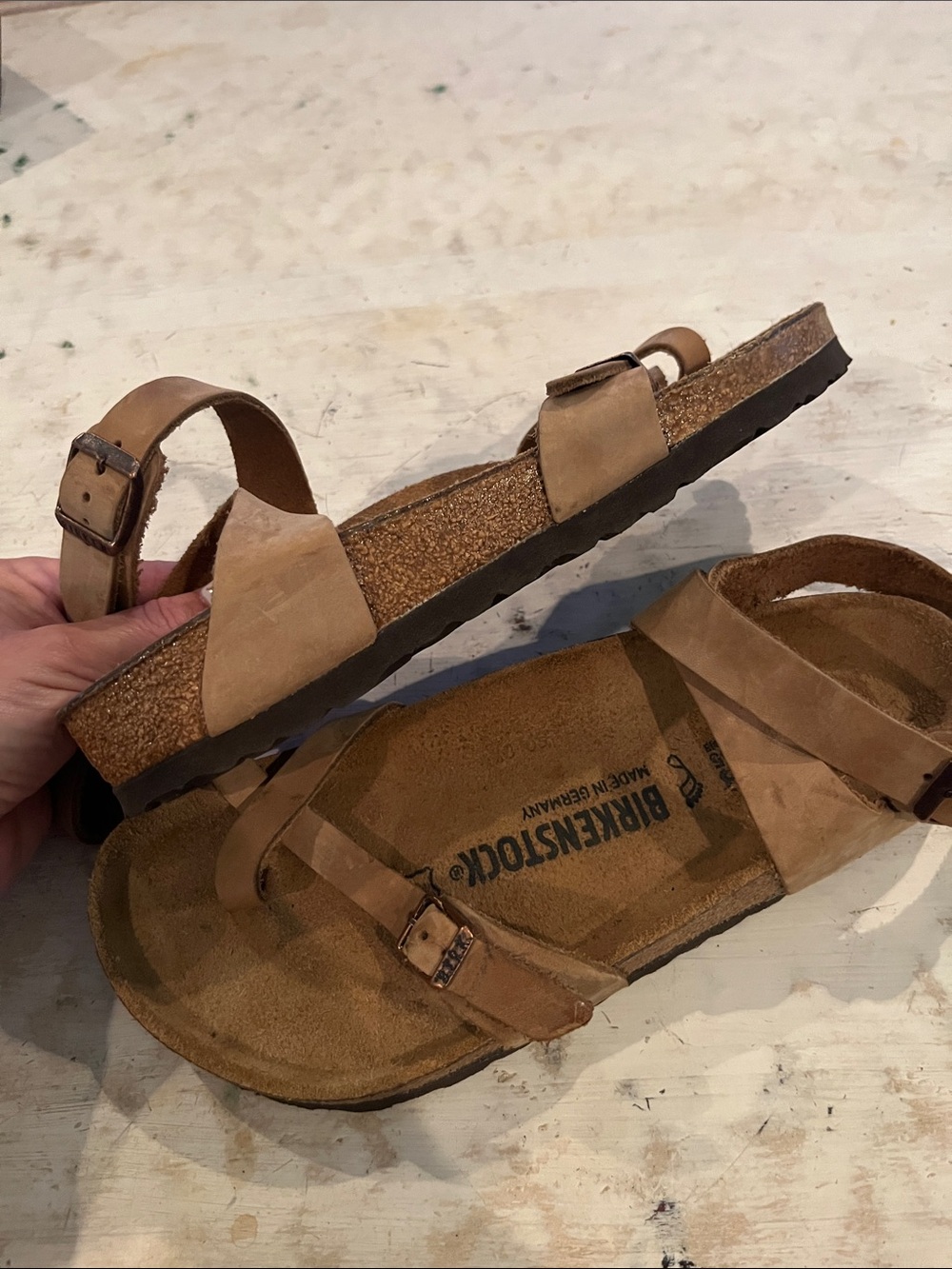 Birkenstock Yara model in the Tobacco Brown color from Oiled Leather | 38 or 7.5 - Picture 5 of 5